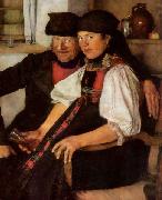 Wilhelm Leibl Das ungleiche Paar France oil painting artist